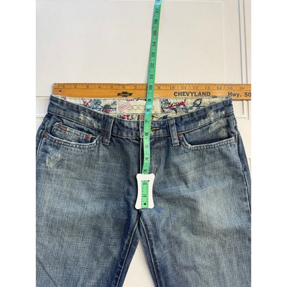 Joe's Jeans Vintage 1971 Sz 27 Bootcut Embroidered Pockets Distressed - Picture 8 of 9